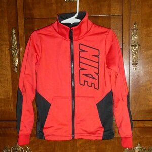 Nike Boys Red / Black Full Zip Track Jacket Size 4 XS